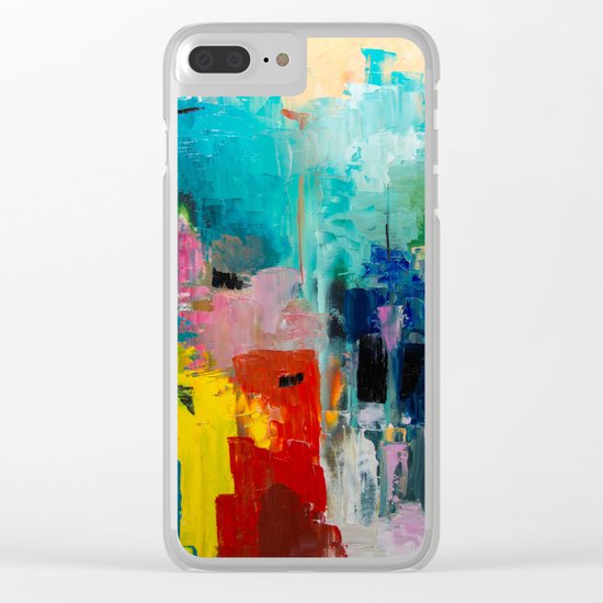 Summer at the ocean Clear iPhone Case