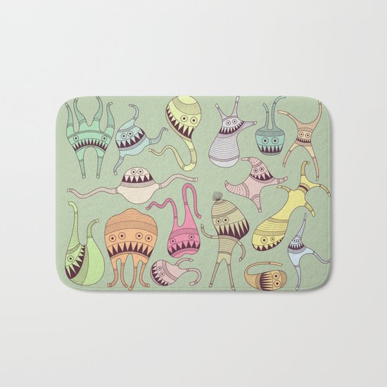 mostriciattoli big family Bath Mat