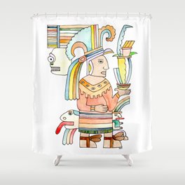 Mayan Gods - By Dylan and Kate Yarter Shower Curtain