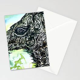 GIRAFFE - watercolor and ink portrait Stationery Card