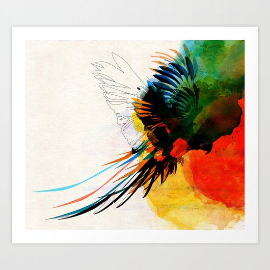 macaw Art Print