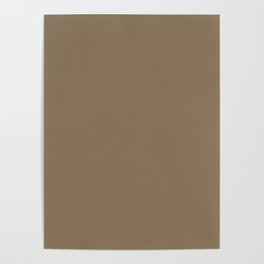 Dried Olive Brown Solid Color Pairs W/ Sherwin Williams 2020 Forecast Color Verde Marron SW9124 Poster