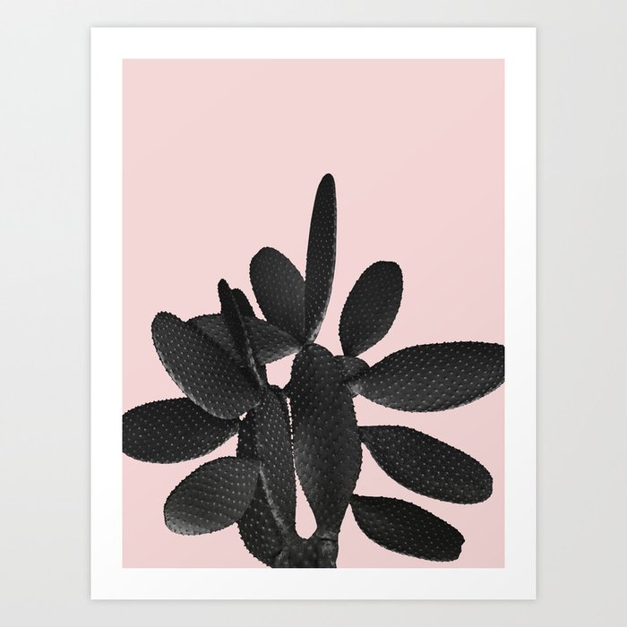Black Blush Cactus #2 #plant #decor #art #society6 Art Print