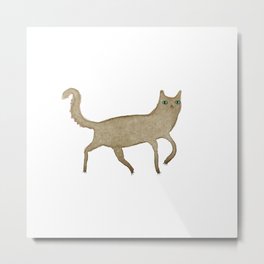 Suspicious-Looking Moggy Metal Print | Children, Curated, Animal, Funny, Illustration 