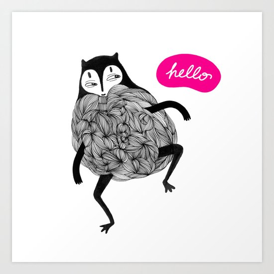 Hiha hello Art Print