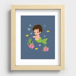 Baby Mermaid Recessed Framed Print