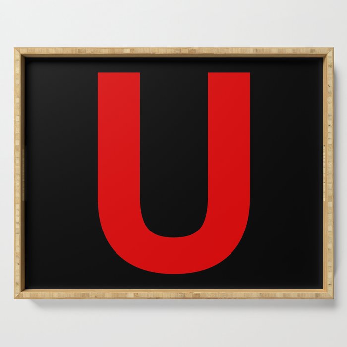Letter U (Red & Black) Serving Tray