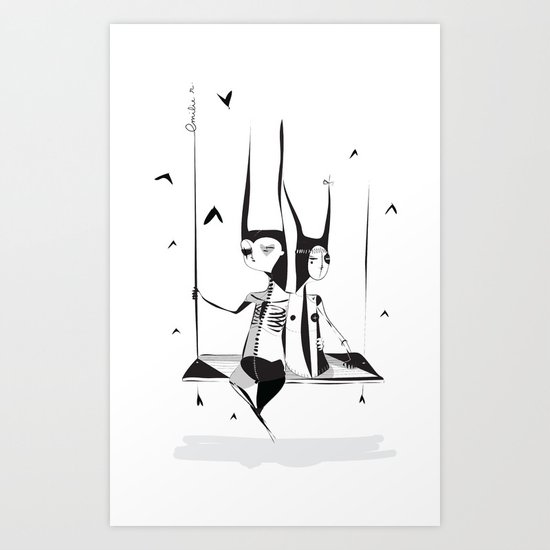 Logic loco - Emilie Record Art Print