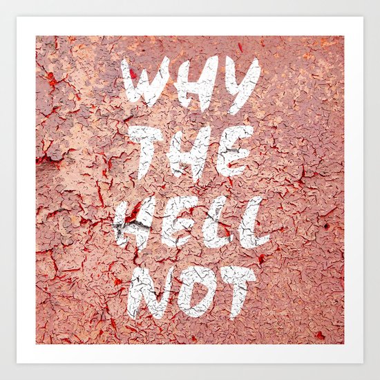 Why the hell not Art Print