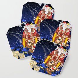 Griswold Toons 14 Santa Over The City Coaster