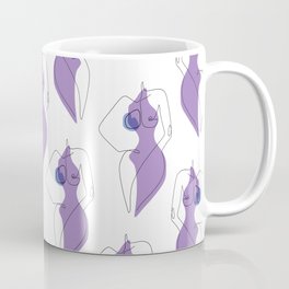 Nude Lilac / Naked curvy female body in pastel purple / Explicit Design Mug