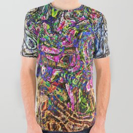Abstract Background With Swirls Like Vincent Van Gogh Style - Reproduction High Quality  All Over Graphic Tee