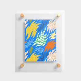 Colorful crazy abstract animal print art  Floating Acrylic Print