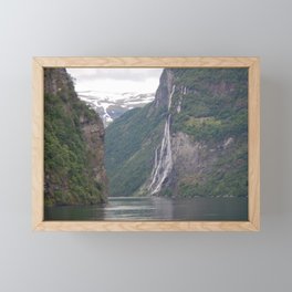 Norway fjord Framed Mini Art Print