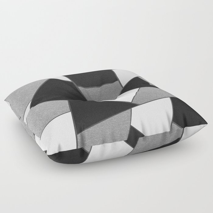 Silver Gray Black White Geometric Glam #1 #geo #decor #art #society6 Floor Pillow