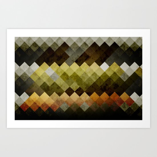 Abstract Cubes YBO Art Print