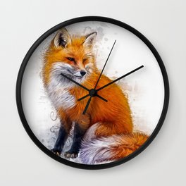 The Fox Wall Clock
