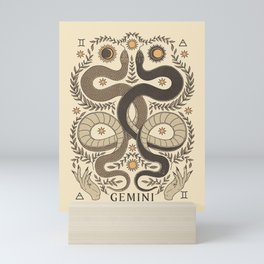 Gemini, The Twins Mini Art Print