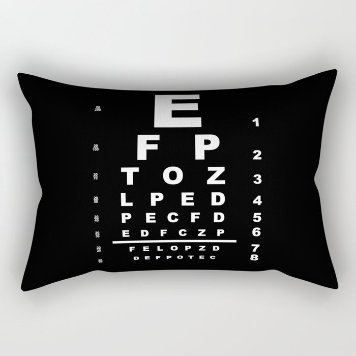 Inverted Eye Test Chart Rectangular Pillow