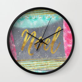 NOEL - Merry modern abstract christmas Wall Clock