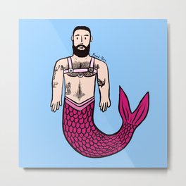 Beard Boy: Adam Merman Metal Print | Drawing, Pop Art, Sexy, Street Art, Gay, Tattoos, Beard, Tattoo, Pattern, Cute 