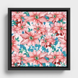 Myra #floral #pattern #digitalart Framed Canvas