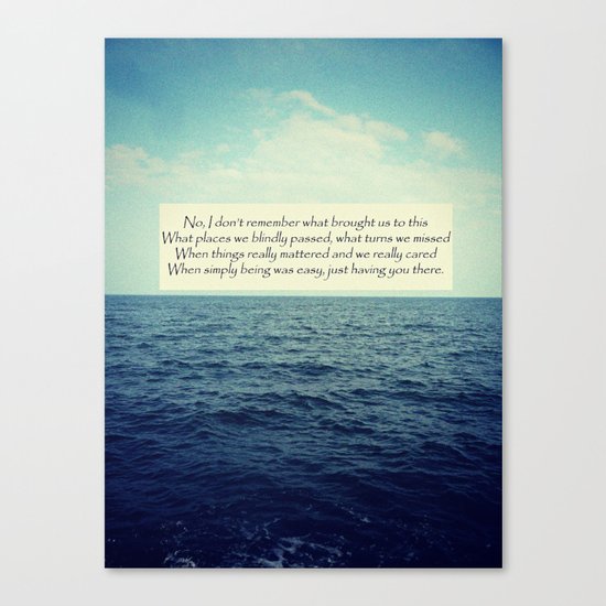 Aucun Je Ne Me Rappelle Pas Canvas Print