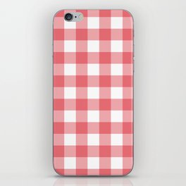 Classic Check - watermelon pink iPhone Skin