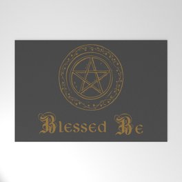 Hand drawn pentacle Welcome Mat