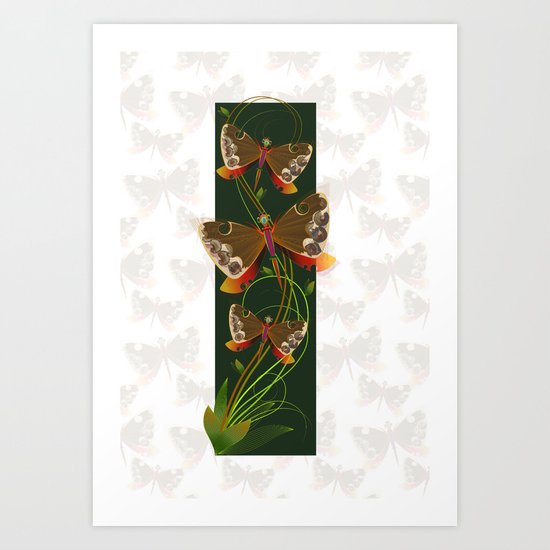 Moths Art Print
