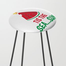Tis The Sea...sun Funny Christmas In July Counter Stool