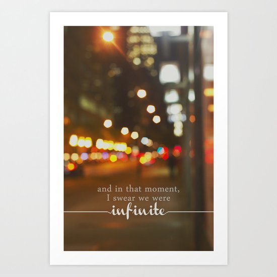 perks of being a wallflower - we were infinite Art Print