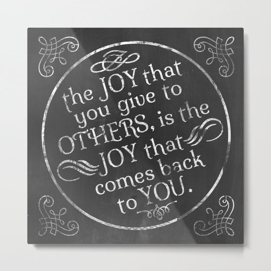 Give Joy Metal Print