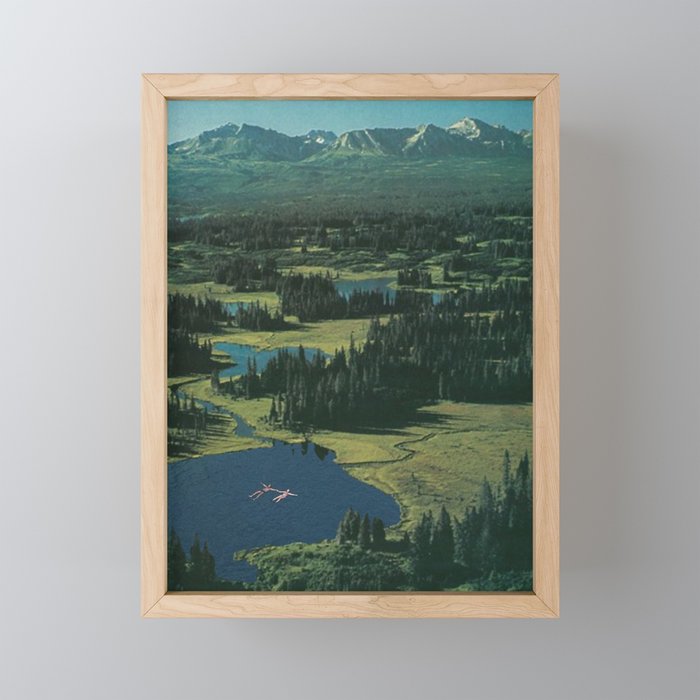 Dreaming in the lake  Framed Mini Art Print