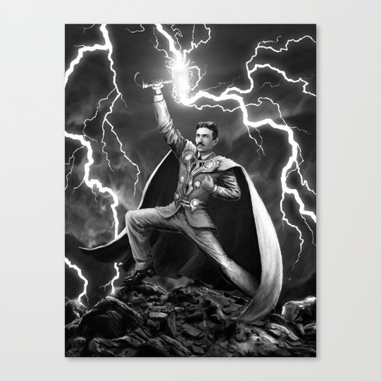 Tesla: God of Thunder Canvas Print