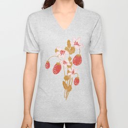 Strawberry Bunch 6 V Neck T Shirt