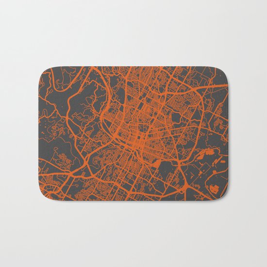 Austin map Bath Mat