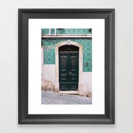 Old door in Lisbon Framed Art Print