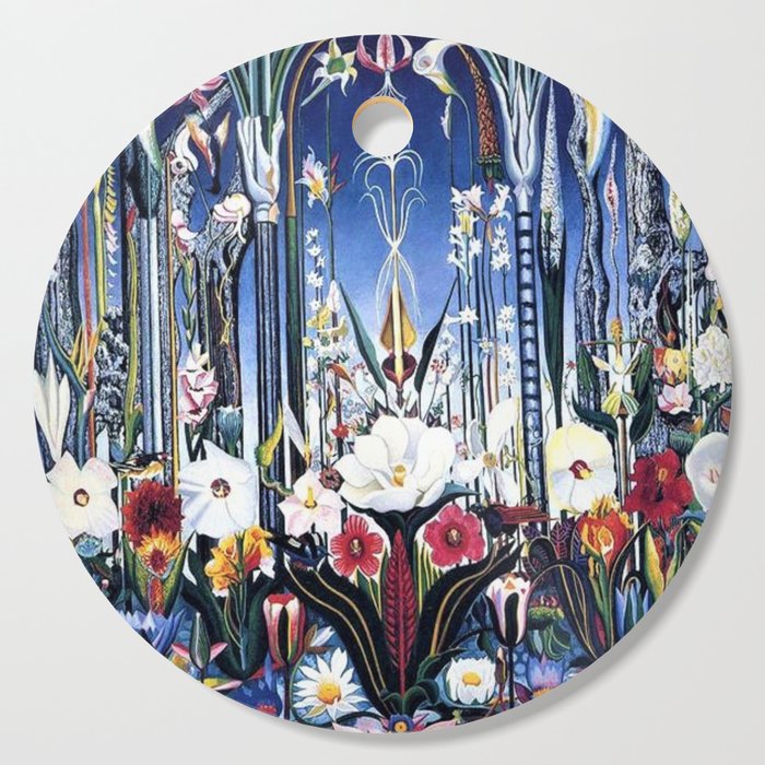 Flowers, Italy by Joseph Stella Cutting Board