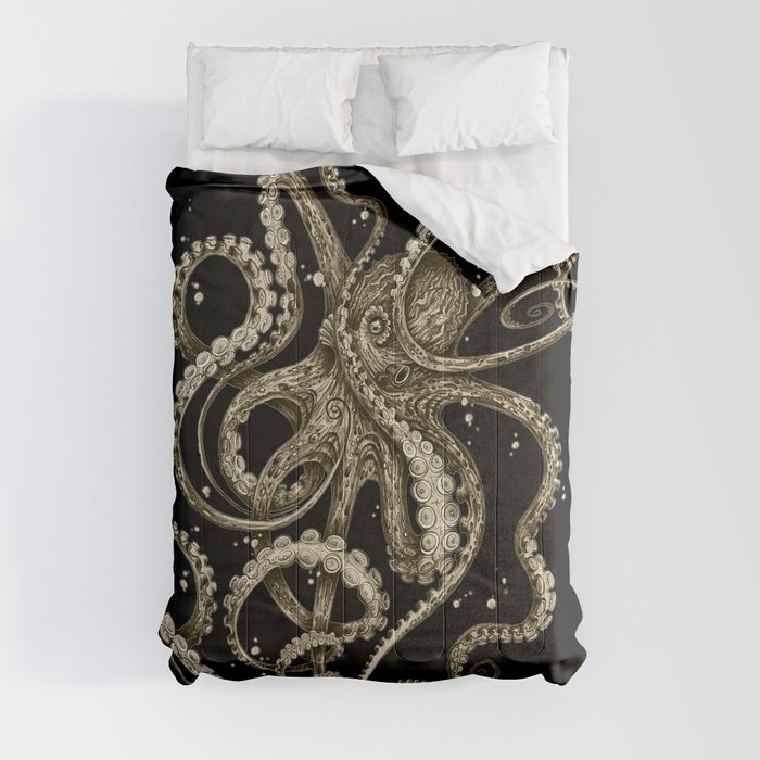 Octopsychedelia Sepia Comforter