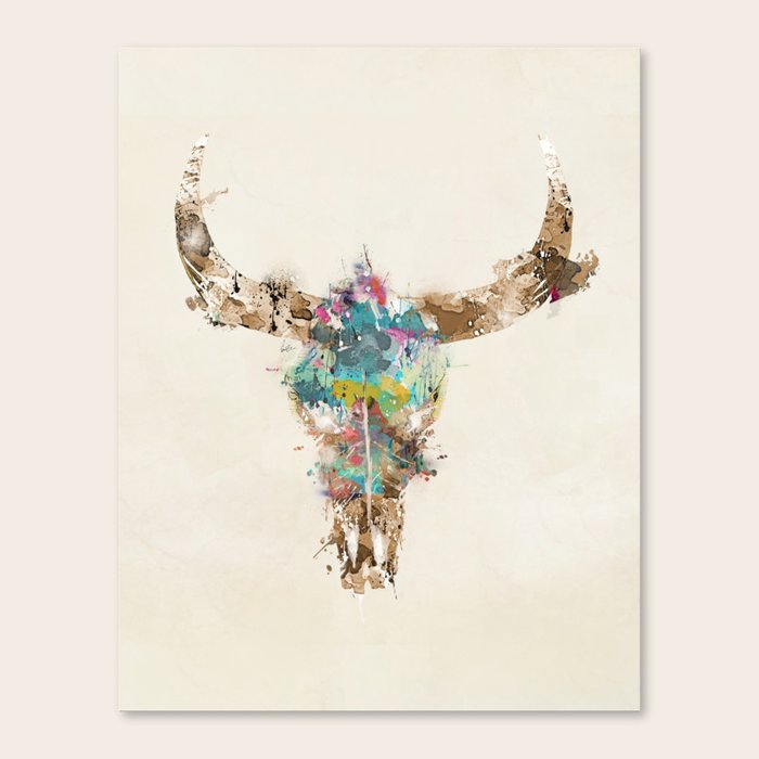 Cow Skull Canvas Print by bri.buckley Society6