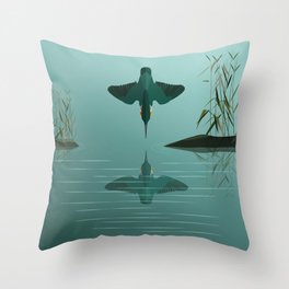 Diving into the water Throw Pillow