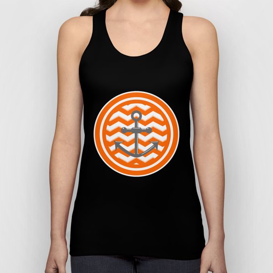 Chevron Anchor Unisex Tank Top