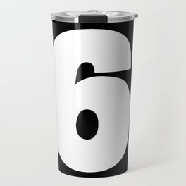6 (White & Black Number) Travel Mug
