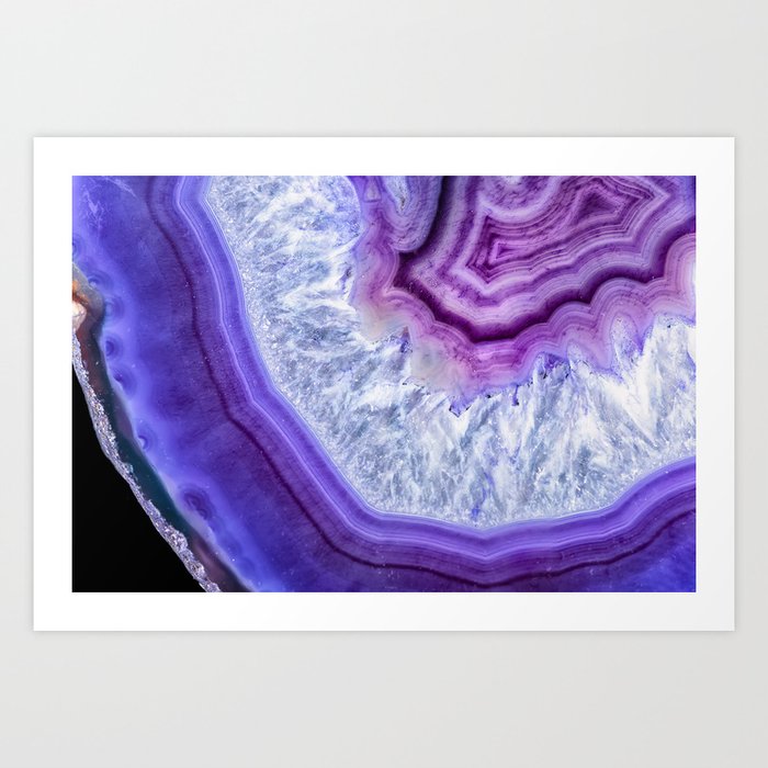 Shades of purple Agate 3110 Art Print