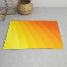 RED YELLOW FAN BLEND. Area & Throw Rug