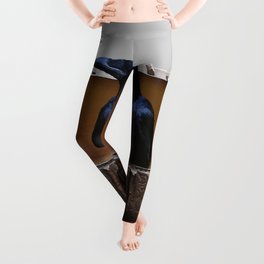 Raven in suitcase Collage #society6 Leggings