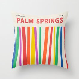 Palm Springs 1930: Retro Mid-Century Edition  Throw Pillow