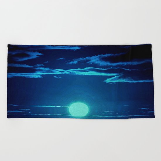 Moon rise Beach Towel