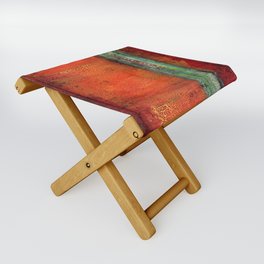 Abstract Copper Folding Stool
